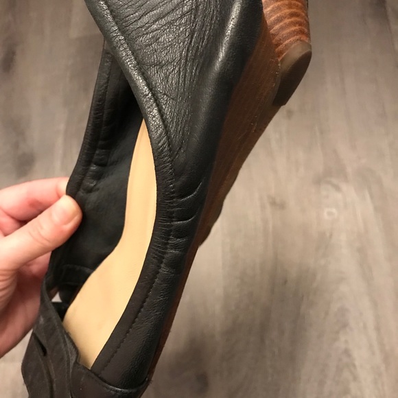 Cole haan leather nike air peep toe heels - Picture 4 of 5
